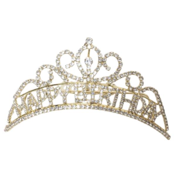 HAPPY BIRTHDAY CRYSTAL HAIR COMB
