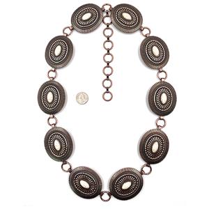 RODEO WESTERN STYLE MARBLING STONE METAL CHAIN BELT - SM SIZE