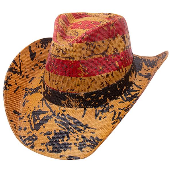 VINTAGE AMERICAN FLAG COWBOY HAT