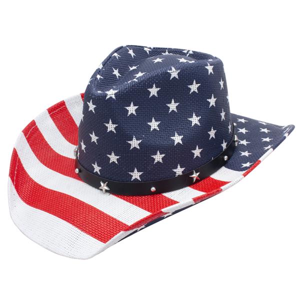 USA FLAG COWBOY HAT