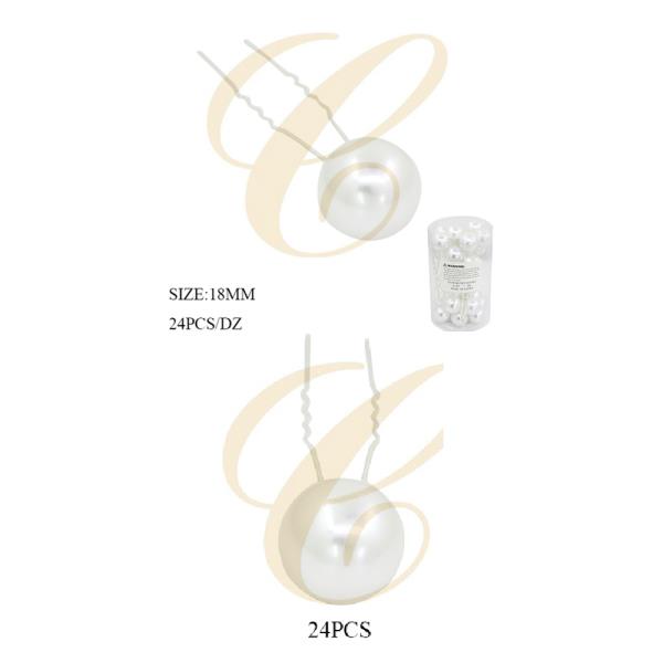 FASHION BALL HAIR PIN (24 UNITS)