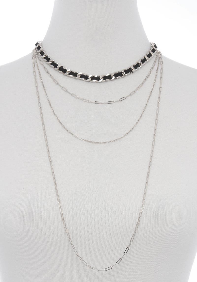 4 LAYERED METAL CHAIN NECKLACE