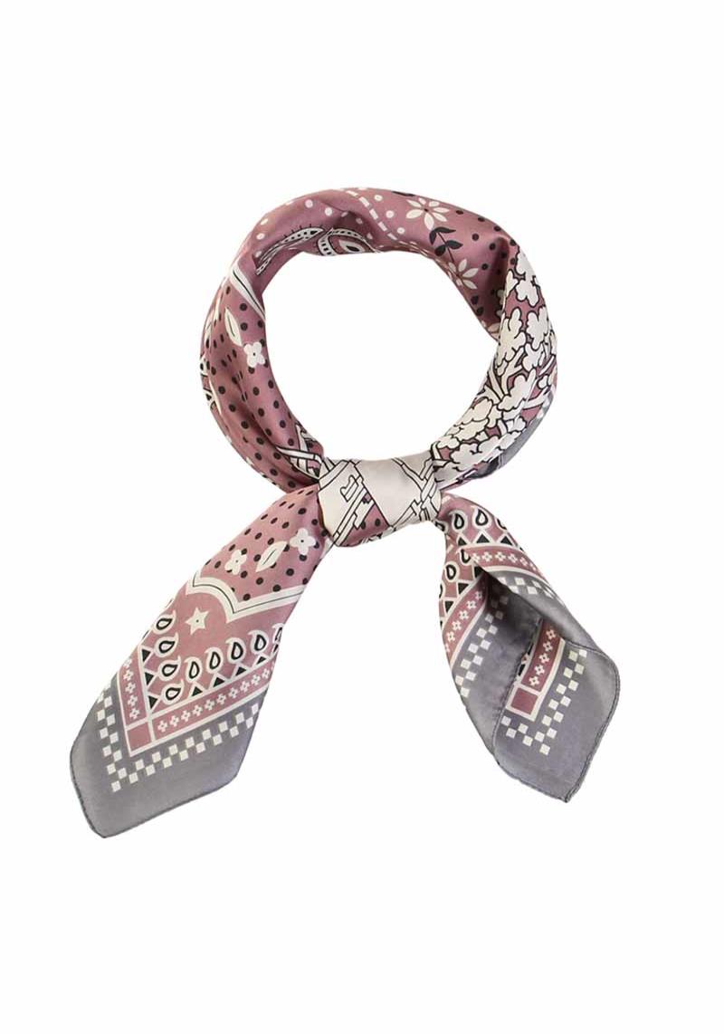 FASHION FLOWER PATTERN TWO TONE NECK SCARF