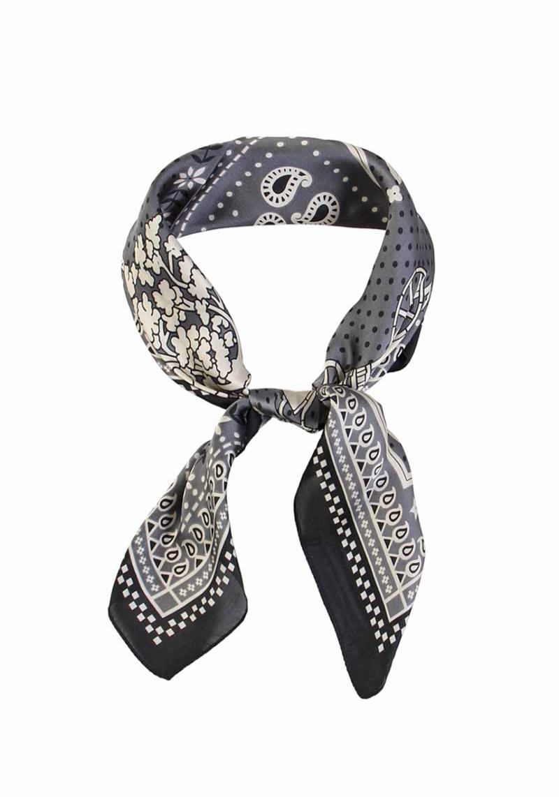 FASHION FLOWER PATTERN TWO TONE NECK SCARF