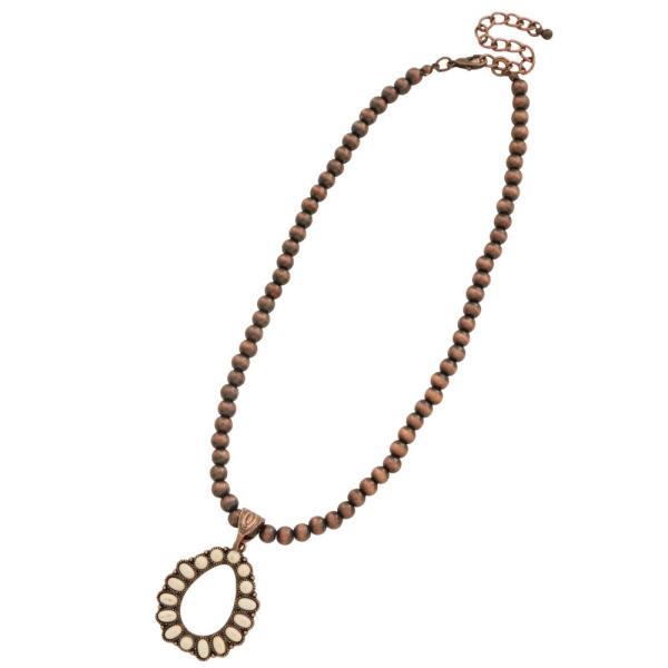 TEARDROP PENDANT BEADED NECKLACE
