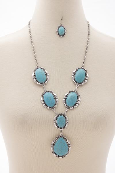 WESTERN Y SHAPE METAL NECKLACE