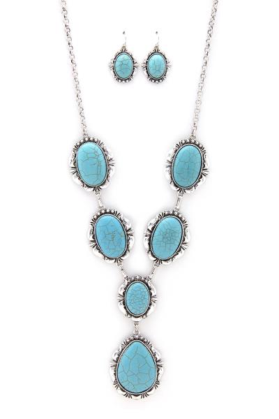 WESTERN Y SHAPE METAL NECKLACE