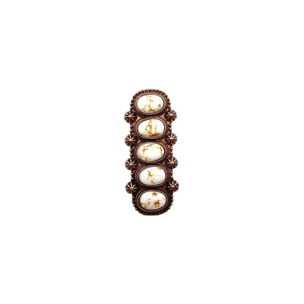 WESTERNN FAUX STONE METAL RING