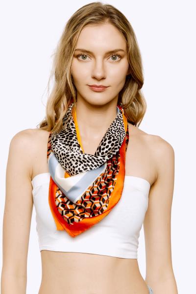 LEOPARD MULTI PRINT NECK SCARF