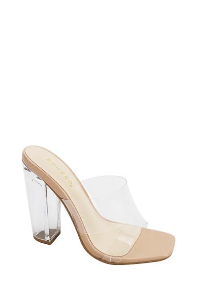 FASHION STYLISH CLEAR STRAP HEEL