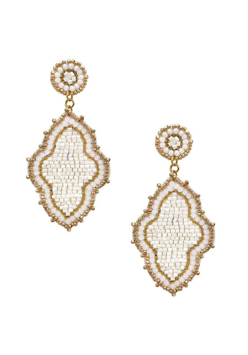 SEED BEAD ELEGANT DANGLE EARRING