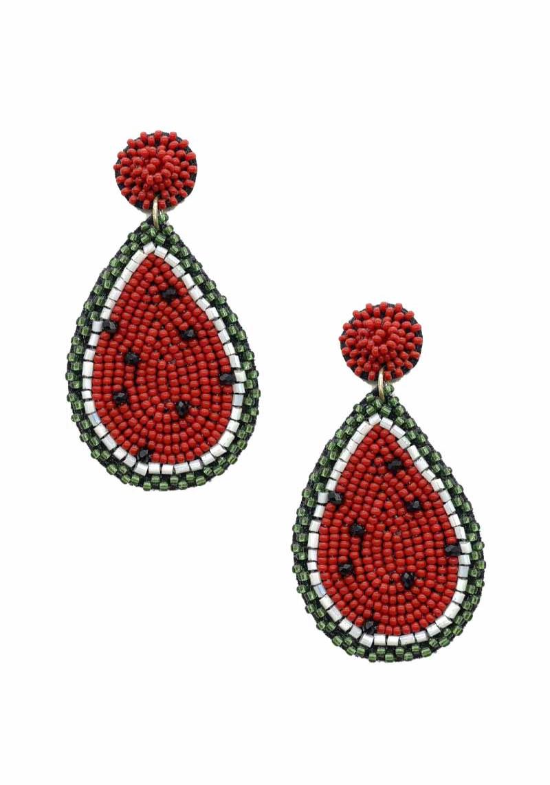 CUTE AVOCADO LEAF BEAD EARRING