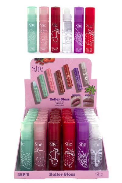 S.H.E MAKEUP ROLLER GLOSS 36 PCS