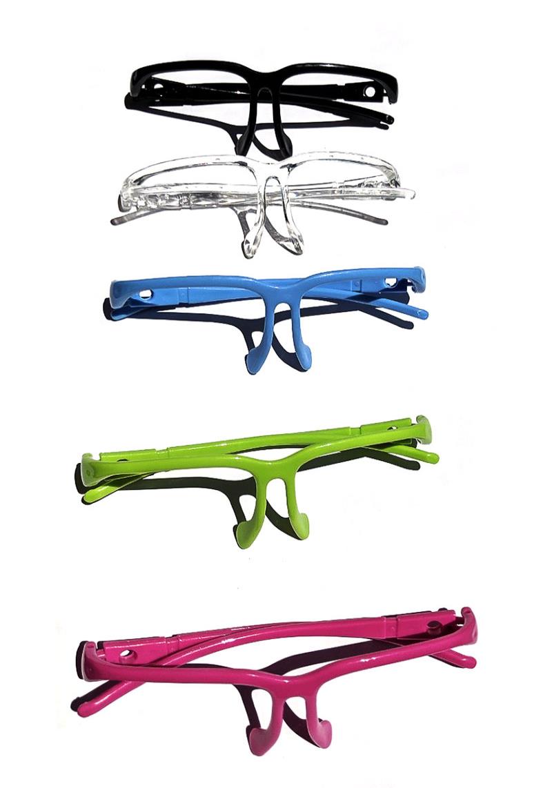 DETACHABLE FULL TRANSPARENT FACE SHIELD - CLEAR COLORED SUPPORT GLASSES