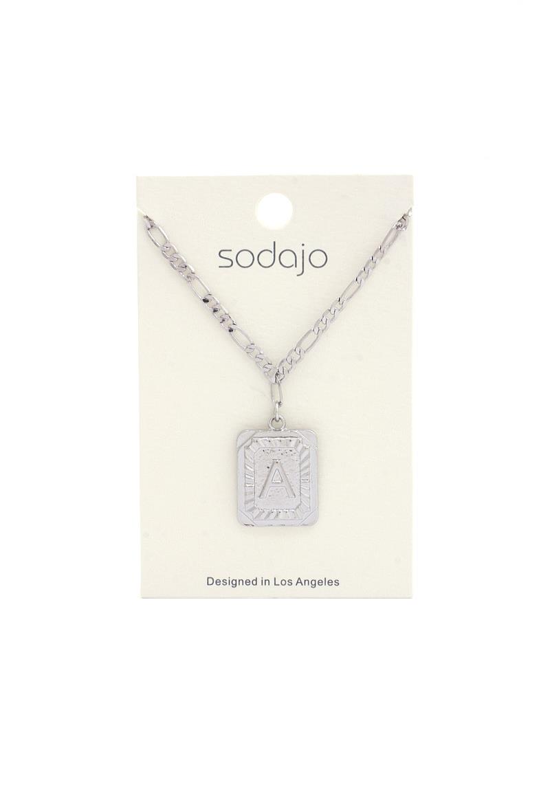 SODAJO INITIAL FIGARO LINK NECKLACE