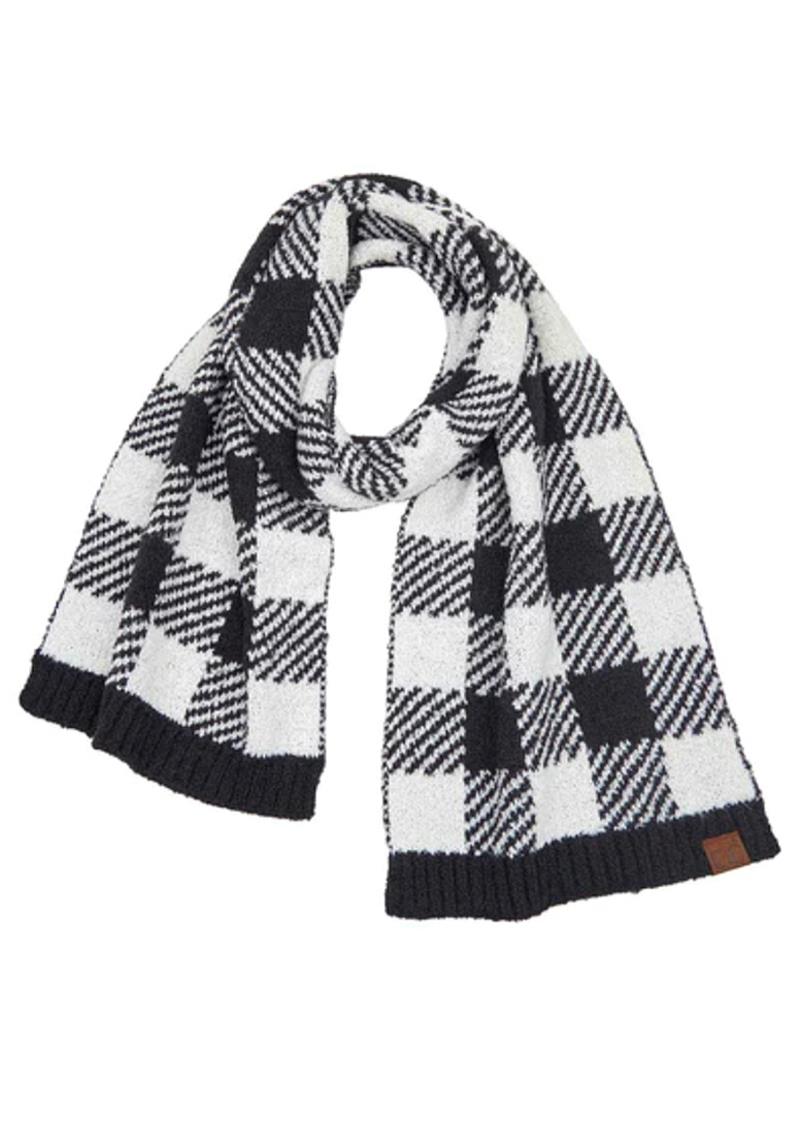 BUFFALO PRINT JACQUARD KNIT SCARF