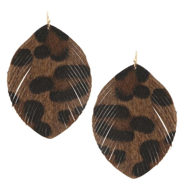 LEOPARD PATTERN DANGLE EARRING