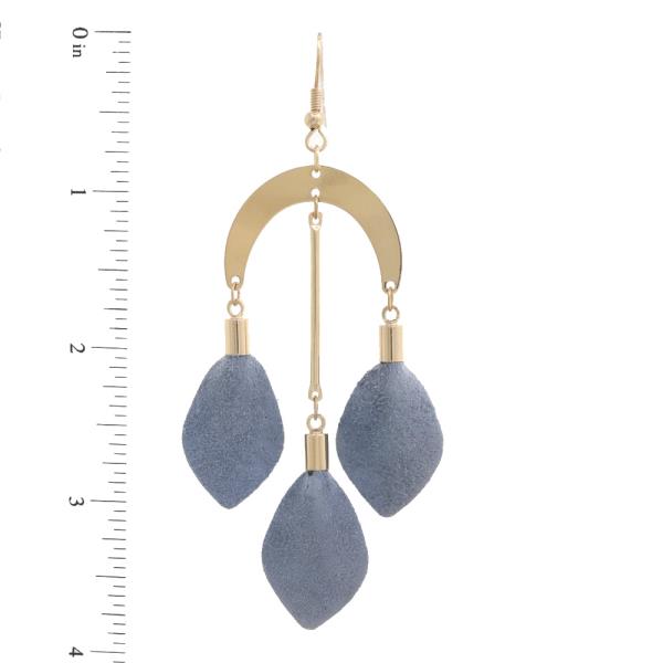 GENUINE LEATHER U SHAPE EARRING