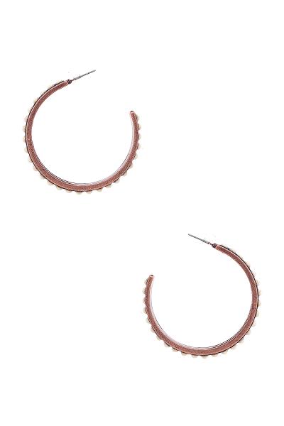 FASHION MULTI TURQUOISE STONE METAL OPEN HOOP EARRING
