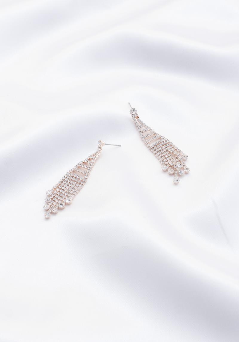 BRIDAL RHINESTONE DANGLE EARRING