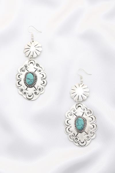 WESTERN METAL DANGLE EARRING