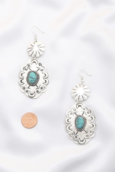 WESTERN METAL DANGLE EARRING