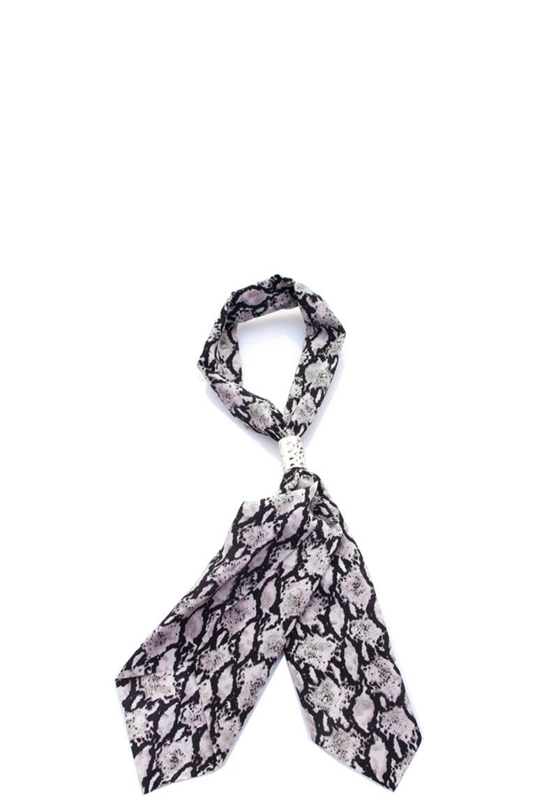 FASHION SMOOTH REPTILE SNAKE LIKE SKIN METAL SCARF