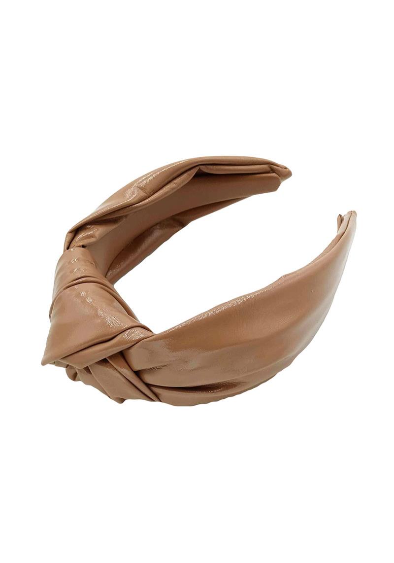 FASHION FAUX LEATHER MID KNOT HEADBAND