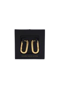 OVAL GOLD DIPPED EARRING