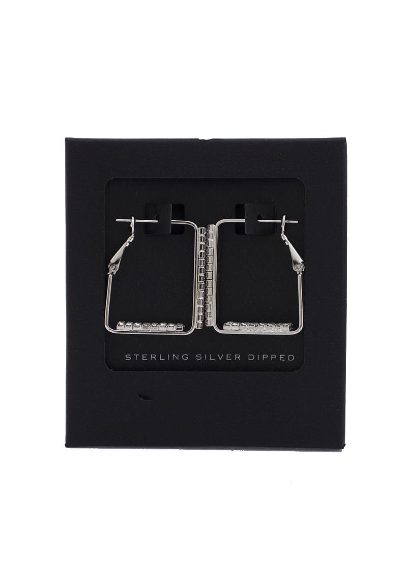 SQUARE 14 KARAT GOLD DIPPED EARRING