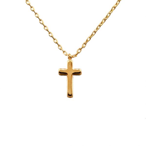 DAINTY CROSS 14 KARAT GOLD DIPPED NECKLACE