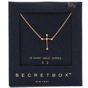 CROSS CHARM 14K GOLD DIPPED NECKLACE