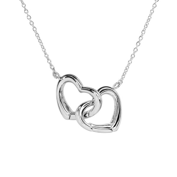 SECRET BOX DOUBLE HEART LINK NECKLACE