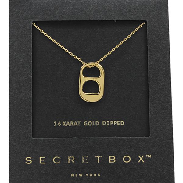 SODA CAN TAP CHARM 14K GOLD DIPPED NECKLACE