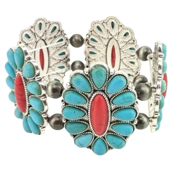 WESTERN STYLE STONE STRETCH BRACELET