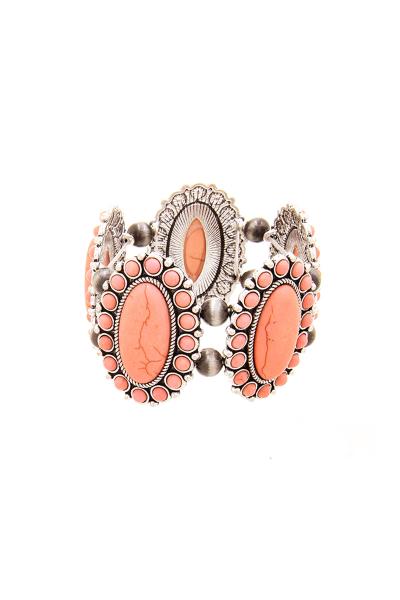 CHIC STRETCHABLE MULTI BEAD AND STONE BRACELET