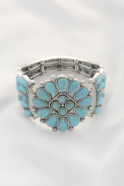 WESTERN CONCHO BEADED BRACELET