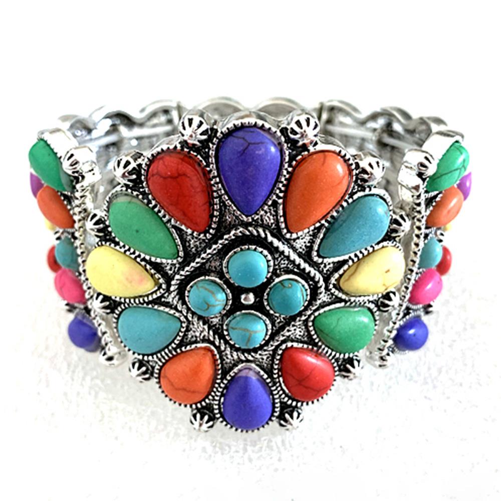 WESTERN CONCHO BEADED BRACELET