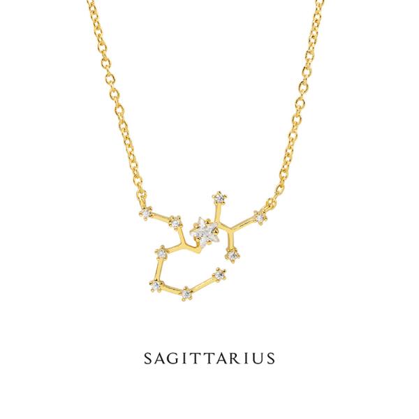 SAGITTARIUS CONSTELLATION STAR CHARM PENDANT NECKLACE