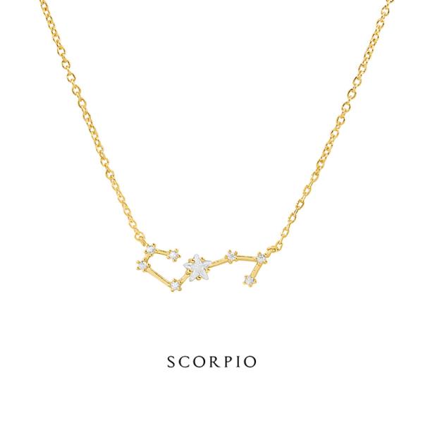 SCORPIO CONSTELLATION STAR CHARM PENDANT NECKLACE