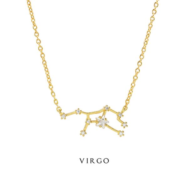 VIRGO CONSTELLATION STAR CHARM PENDANT NECKLACE