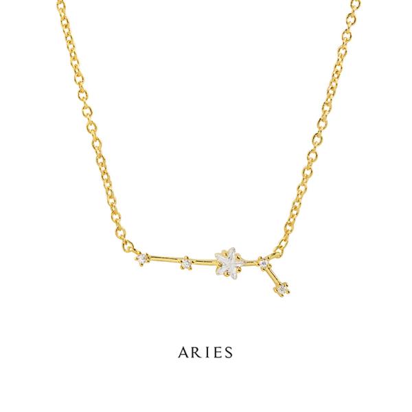 ARIES CONSTELLATION STAR CHARM PENDANT NECKLACE