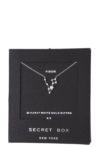 PISCES CONSTELLATION STAR CHARM PENDANT NECKLACE