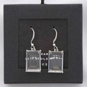 SQUARE SHAPE 14K GOLD DIPPED DANGLE EARRING