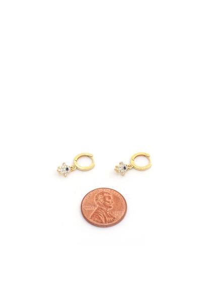 HAMSA HAND HUGGIE GOLD DIPPED EARRING