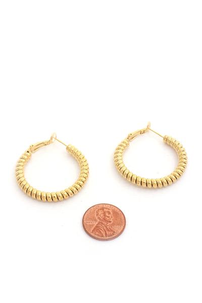 COIL HOOP GOLD DIPPED EARRING