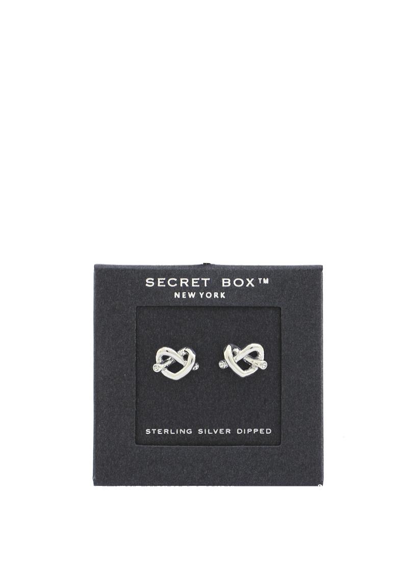 SECRET BOX KNOT HEART SHAPE EARRING