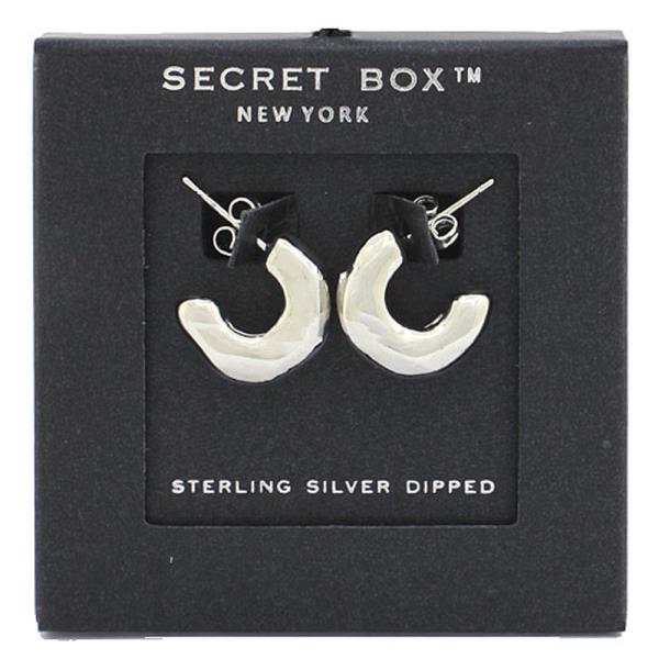 SECRET BOX PUFFY OPEN CIRCLE EARRING