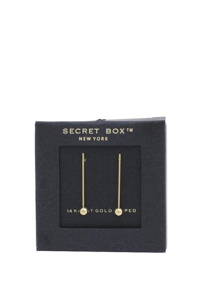 SECRET BOX METAL BAR EARRING