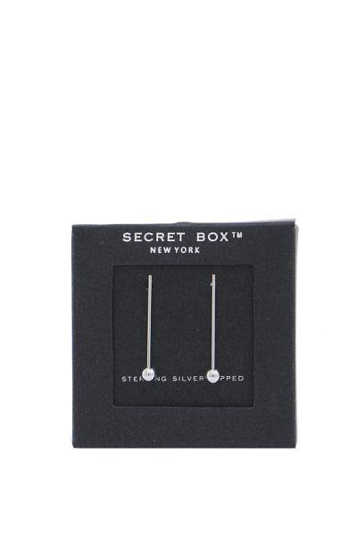 SECRET BOX METAL BAR EARRING